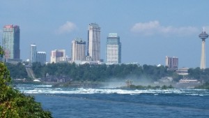 Niagara rapids approaching the falls